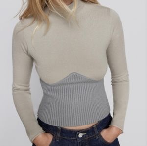 Zara combination knit sweater